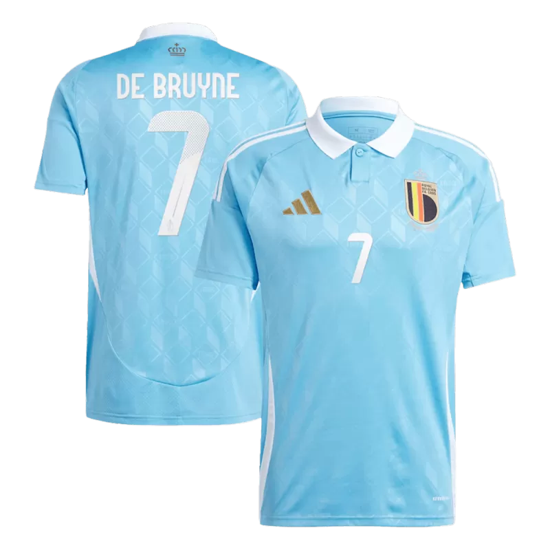 Maglia Away Belgio EURO 2024 DE BRUYNE #7 - Blu