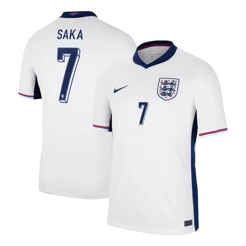 Maglia Casa Inghilterra EURO 2024 SAKA #7 - Bianca