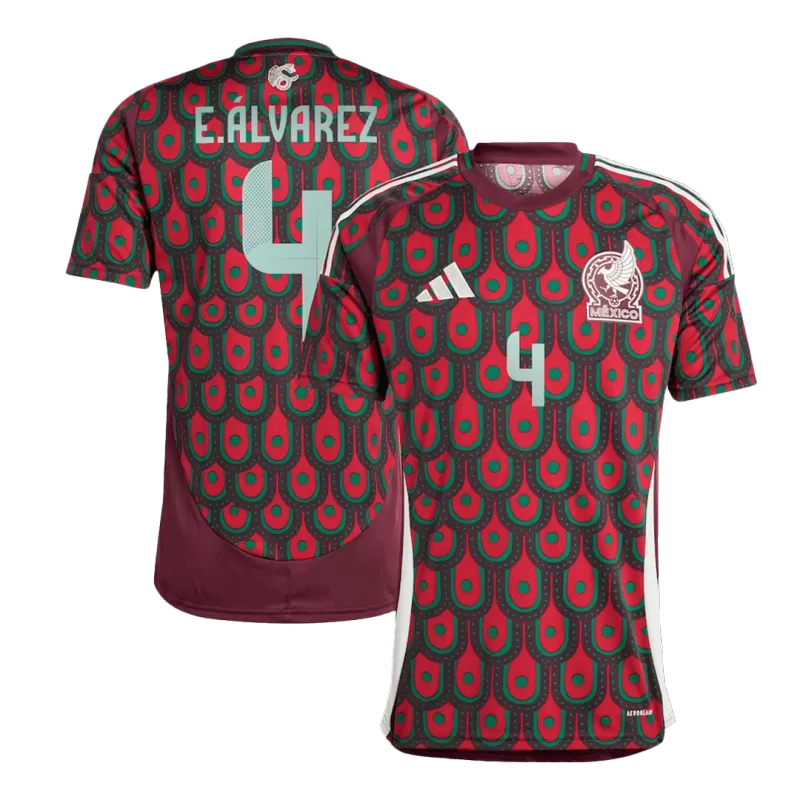 Maglia Home Messico Copa America 2024 E. Álvarez #4 - Rossa 