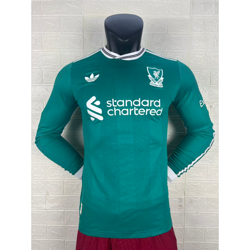 Liverpool 25/26 Terza Sea Green Maglia Lunga Giocatore