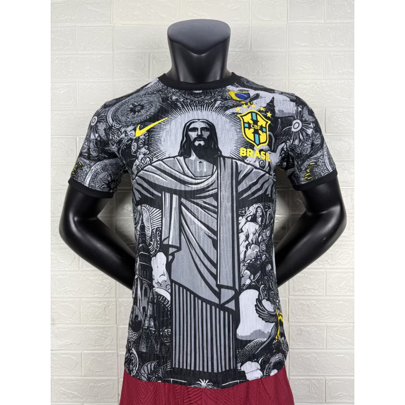 Maglia Brasile 2024/25 Special Edition Cristo Redentor grigia Maglia Brasile 2024/25 Special Edition Cristo Redentor grigia