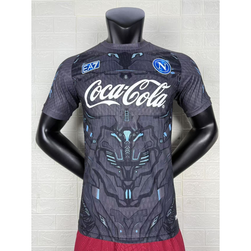 Training Napoli 25/26 – Giocatore Top Grigio Stile Mecha Training Napoli 25/26 – Giocatore Top Grigio Stile Mecha