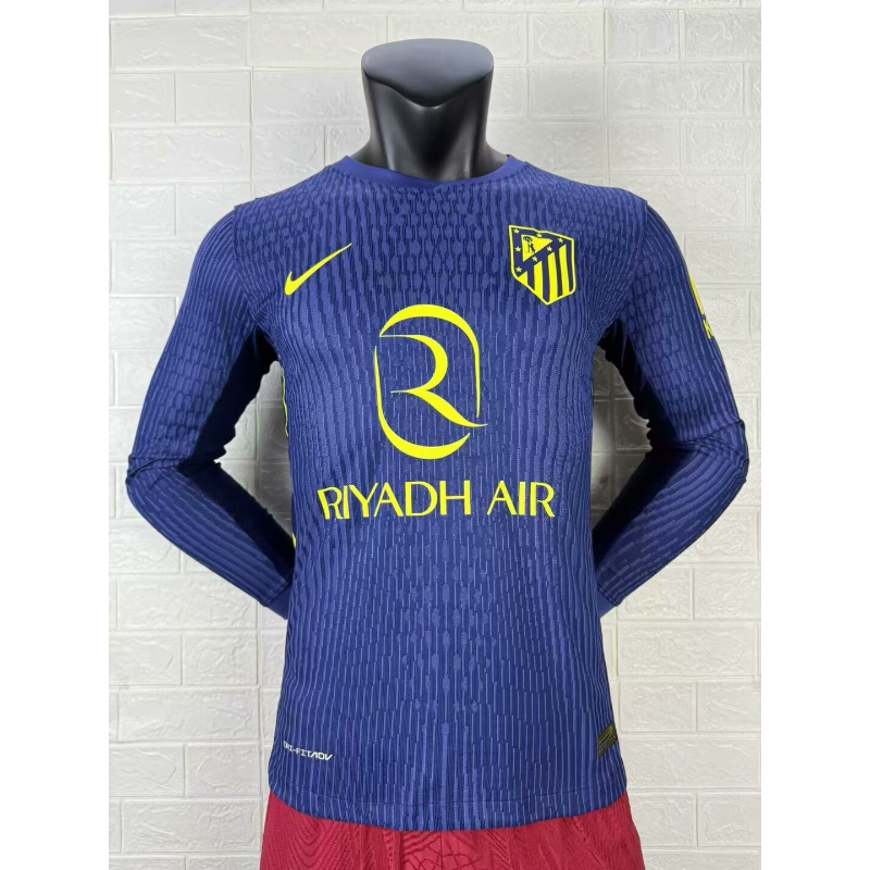 Maglia Atletico Madrid 2025/26 Versione Giocatore Manica Lunga Trasferta