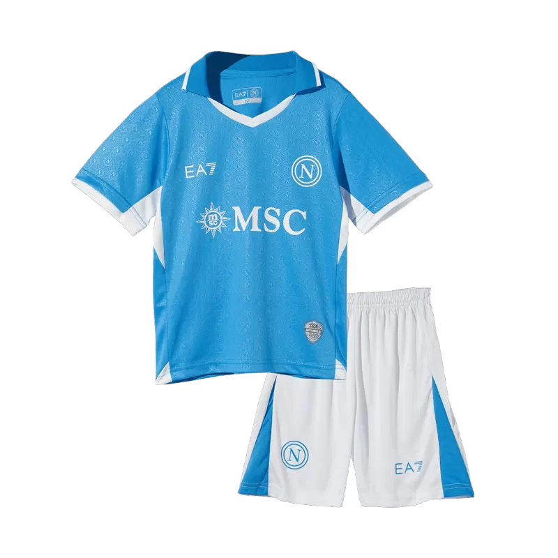 2024/2025 stagione kit da casa per bambini del Napoli - Blu