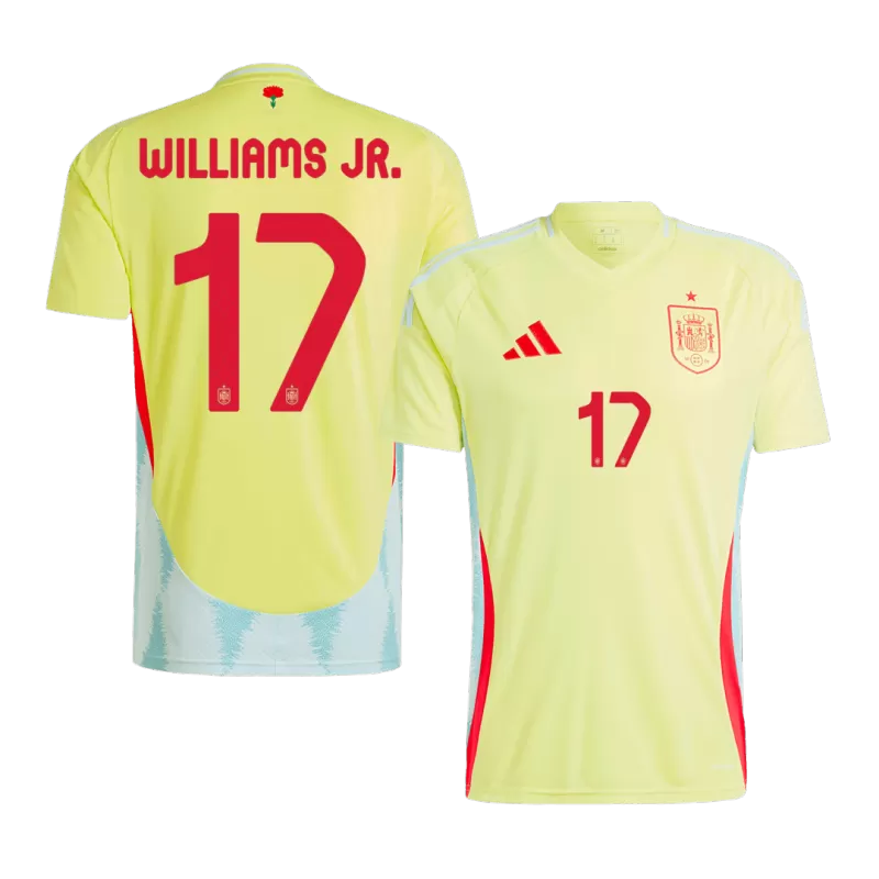WILLIAMS JR. #17 Maglia da Calcio Spagna Trasferta EURO 2024 – Gialla